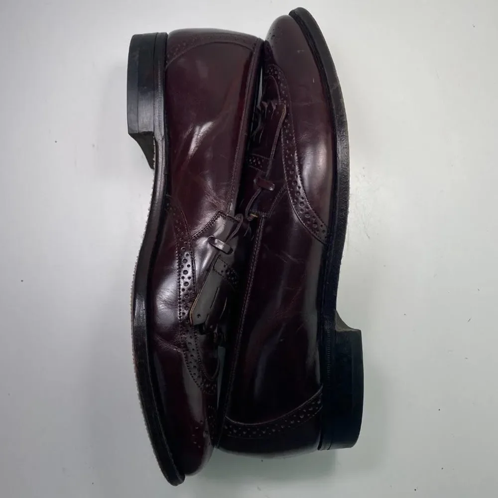 Johnston & Murphy Optima Dress Shoes Loafers Kiltie Tassel Burgundy Size‎ 10B